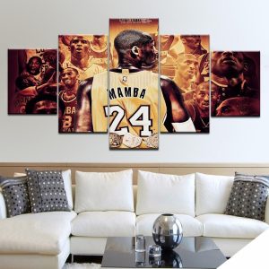 24 Kobe Bryant Basketball Player Sport - 5 Panel Canvas Art Wall Decor