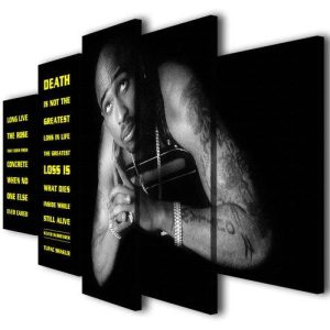 2Pac Tupac - Famous Person 5 Panel Canvas Art Wall Decor