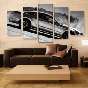 5.0 Mustang - Automative 5 Panel Canvas Art Wall Decor