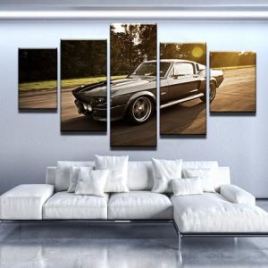 67 Shelby Mustang Gt - Automative 5 Panel Canvas Art Wall Decor