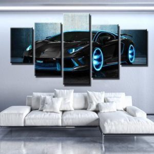 AVENTADOR LAMBORGHINI Car & Motor - 5 Panel Canvas Art Wall Decor