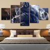 Abstract Animal Wolf - Animal 5 Panel Canvas Art Wall Decor