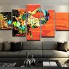 Abstract Elephant - Animal 5 Panel Canvas Art Wall Decor