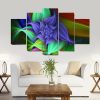 Abstract Flower Artwork - Abstract 5 Panel Canvas Art Wall Decor