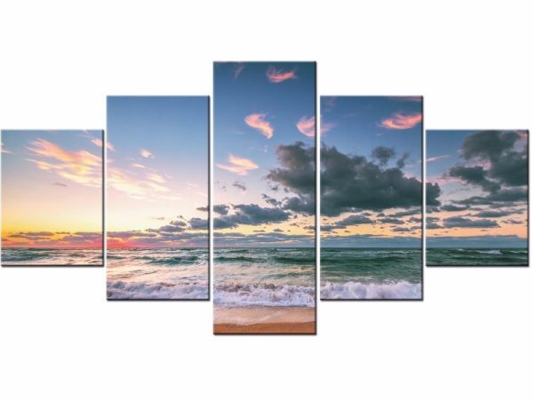 Afternoon In The Sea - 5 Panel Canvas Art Wall Decor