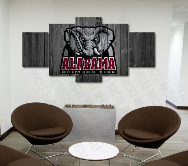 Alabama Crimson Tide 1 Sport - 5 Panel Canvas Art Wall Decor