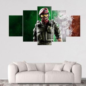 Alibi Rainbow Six Siege - Gaming 5 Panel Canvas Art Wall Decor