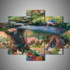 Alice In Wonderland 1 Disney - 5 Panel Canvas Art Wall Decor