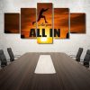 All In - Abstract 5 Panel Canvas Art Wall Decor