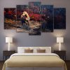 Alone Horse Wildland - Animal 5 Panel Canvas Art Wall Decor