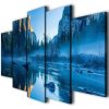 Amazing Beach Mountain Landscape - Nature 5 Panel Canvas Art Wall Decor