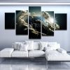 Amazing Earth - Space 5 Panel Canvas Art Wall Decor