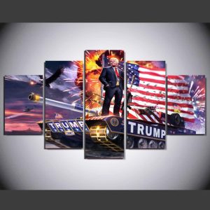 American Donald Trump - Famous Person 5 Panel Canvas Art Wall Decor