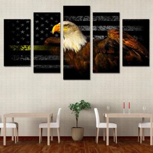 American Freedom - Army 5 Panel Canvas Art Wall Decor