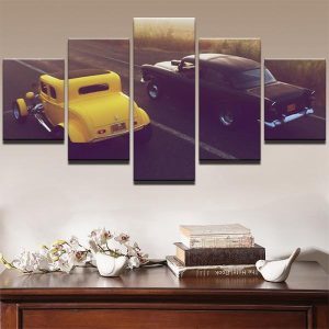 American Graffiti Car & Motor - 5 Panel Canvas Art Wall Decor