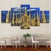 Ancient Castle 2 - Nature 5 Panel Canvas Art Wall Decor