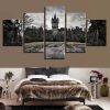 Ancient Castle - Nature 5 Panel Canvas Art Wall Decor