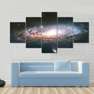 Andromeda Galaxy Space - 5 Panel Canvas Art Wall Decor