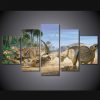 Animation Dinosaur - Movie 5 Panel Canvas Art Wall Decor