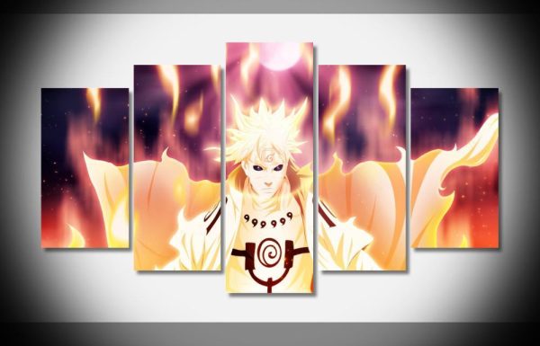 Anime Namikaze Minato Naruto - Anime 5 Panel Canvas Art Wall Decor