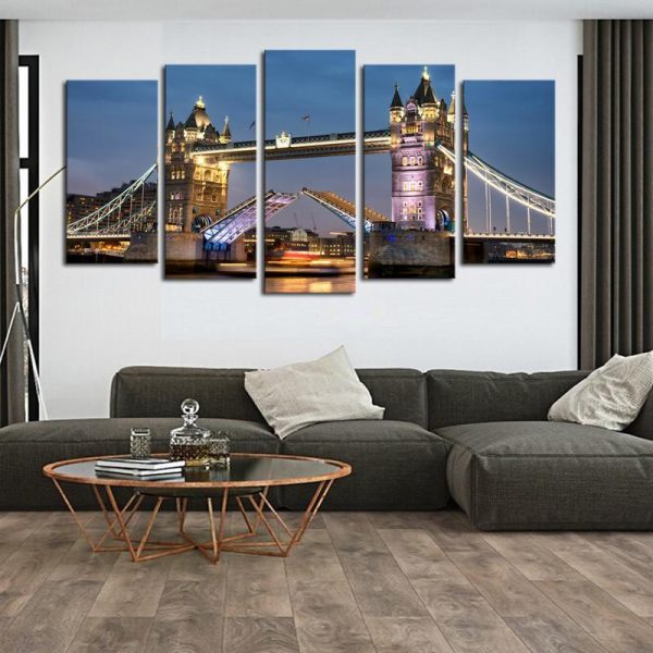 Architecture And Bridges - Nature 5 Panel Canvas Art Wall Decor