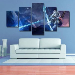 Ashe Lol - Gaming 5 Panel Canvas Art Wall Decor