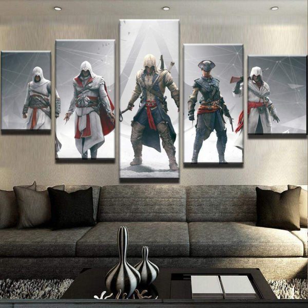 Assassin’S Creed - Gaming 5 Panel Canvas Art Wall Decor