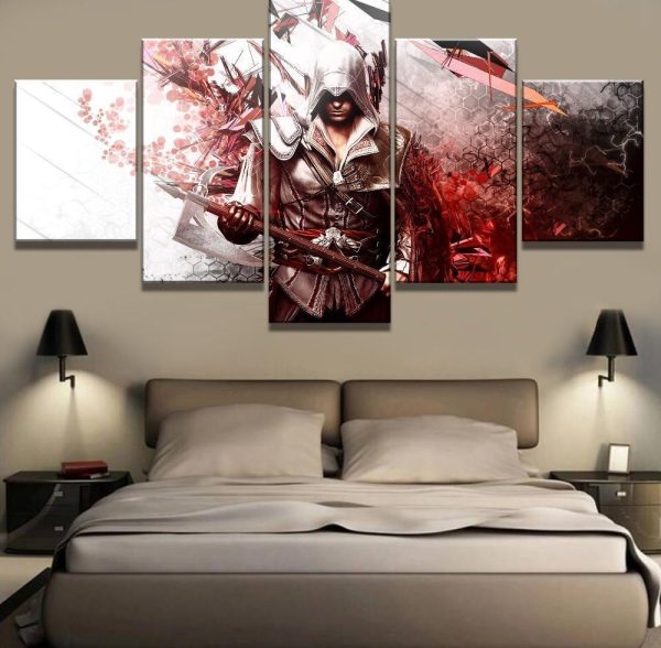 Assassin’s Creed II Poster Gaming - 5 Panel Canvas Art Wall Decor