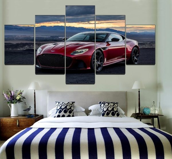 Aston Martin DBS Superleggera 1 Car - 5 Panel Canvas Art Wall Decor