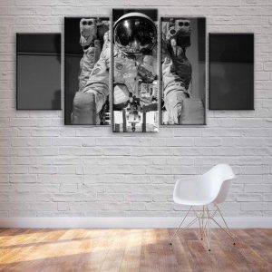 Astronaut - Space 5 Panel Canvas Art Wall Decor