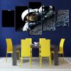 Astronauts 1 - Space 5 Panel Canvas Art Wall Decor