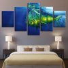 Ation Deep Sea Animal Big Fish - Animal 5 Panel Canvas Art Wall Decor