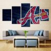 Atlanta Braves Logo Poster Baseball - 5 Panel Canvas Art Wall Decor