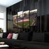 Atlanta Braves Stadium Baseball 4 Pieces - 4 Panel Canvas Art Wall Decor