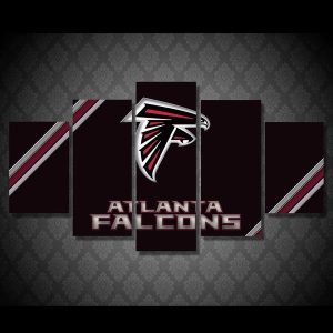 Atlanta Falcons 1 - Sport 5 Panel Canvas Art Wall Decor