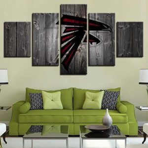 Atlanta Falcons Football - 5 Panel Canvas Art Wall Decor