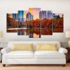 Atlanta Georgia Piedmont Park - Nature 5 Panel Canvas Art Wall Decor