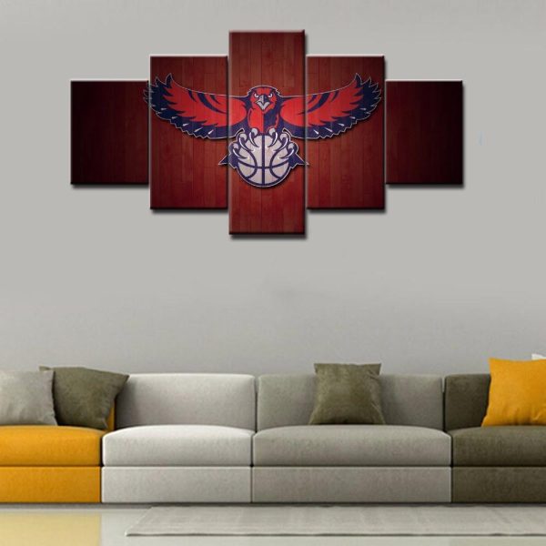 Atlanta Hawks - Sport 5 Panel Canvas Art Wall Decor