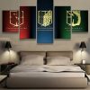 Attack On Titan The Symbols Anime - 5 Panel Canvas Art Wall Decor