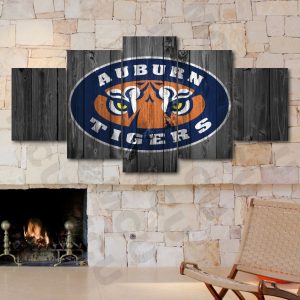 Auburn Tigers College Football Sport - 5 Panel Canvas Art Wall Decor