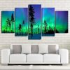 Aurora Light Space Universe - 5 Panel Canvas Art Wall Decor