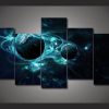 Aurora Outer Space - Space 5 Panel Canvas Art Wall Decor