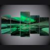 Aurora South Norway Lights Sky 01 - Nature 5 Panel Canvas Art Wall Decor