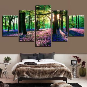 Autumn Forset 4 - Nature 5 Panel Canvas Art Wall Decor