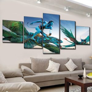 Avatar Jake Sully Movie - 5 Panel Canvas Art Wall Decor