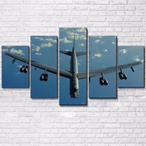 B-52 Bomber Aircraft - 5 Panel Canvas Art Wall Decor