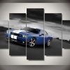 B5 Blue Dodge Challenger Srt Srt8 With Stripes - Automative 5 Panel Canvas Art Wall Decor