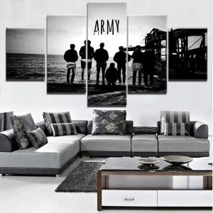 BTS Band 2 Celebrity - 5 Panel Canvas Art Wall Decor