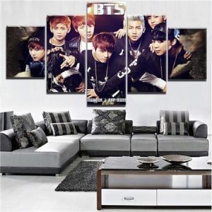 BTS Band 7 Celebrity - 5 Panel Canvas Art Wall Decor