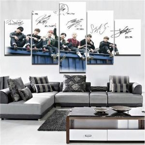 BTS Band 9 Celebrity - 5 Panel Canvas Art Wall Decor